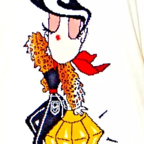 Love Moschino Pullover Sweater Dress Girl on Diamond Made in ITALY Ivory NWT - Picture 8 of 10